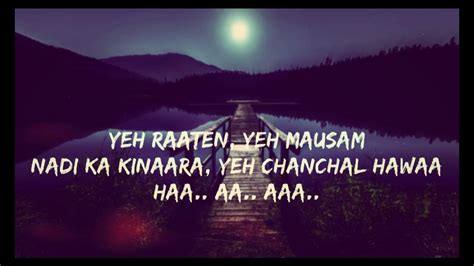 Yeh Raaten Yeh Mausam Lyrics Video Sanam Ft Simran Sehgal Youtube