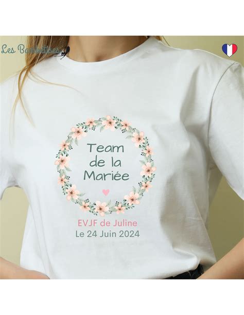 T Shirt Evjf Personnalisé Couronne De Fleurs Les Bambetises