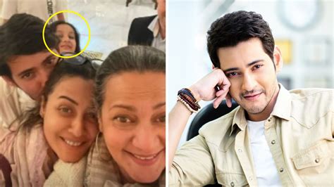 Mahesh Babu Kisses Wifey Namrata Shirodkar In Paris Daughter Sitara Cutely Photobombs South