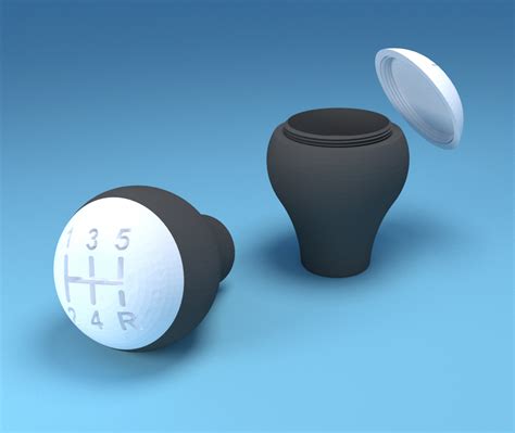 Free Stl File Gear Shifter Knob Box Container・3d Printing Design To Download・cults