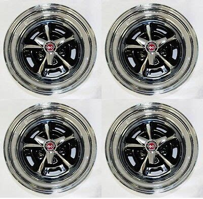 NEW! Ford Mustang Magnum 500 Wheels 15" x 7" Set Complete W/ Caps Nuts ...