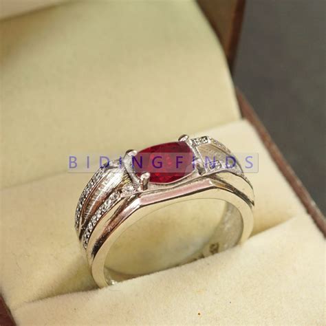 Ruby Ring For Men 925 Sterling Silver Ring Handmade Ruby Etsy