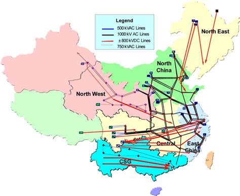 The Layout Of The Ultra Voltage Power System Of China By