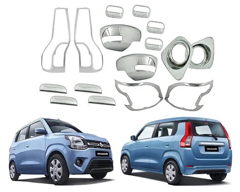 Car Saaz Exterior Chrome Accessories Combo Kit For Wagonr