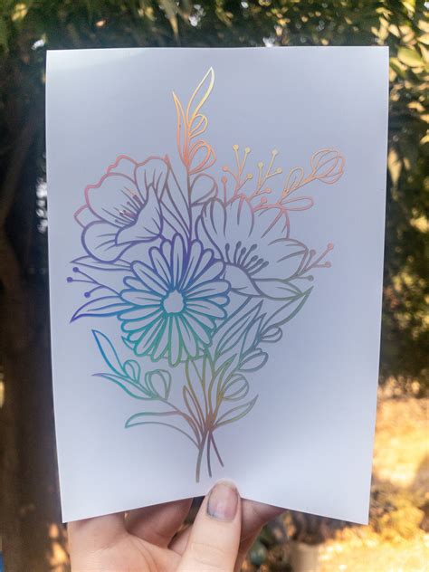 Floral Bouquet Decal Floral Car Decal Wild Flower Decal | Etsy