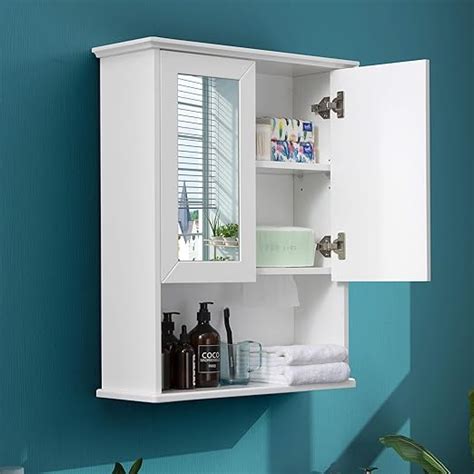 Amazon Vanirror Bathroom Wall Cabinet With Double Mirror Doors