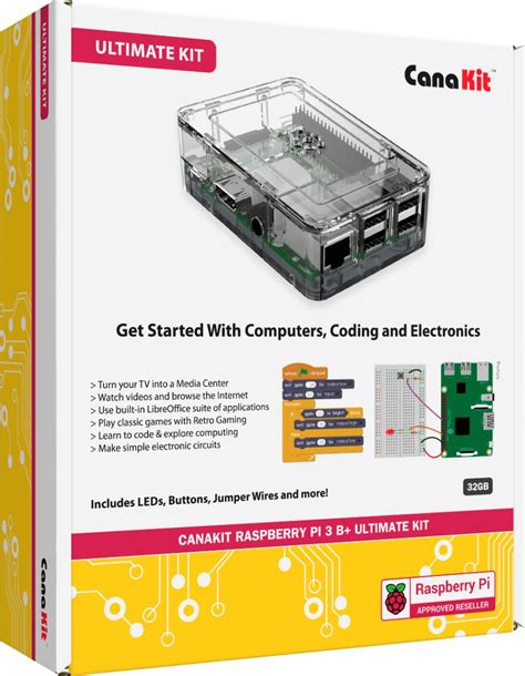 Best Buy Canakit Raspberry Pi 3 Model B Ultimate Kit Clear Pi3p