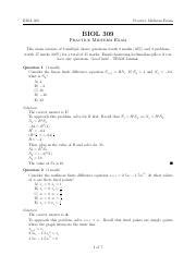 BIOL 309 Practice Midterm Exam 2022 Answer Key Pdf BIOL 309 Practice