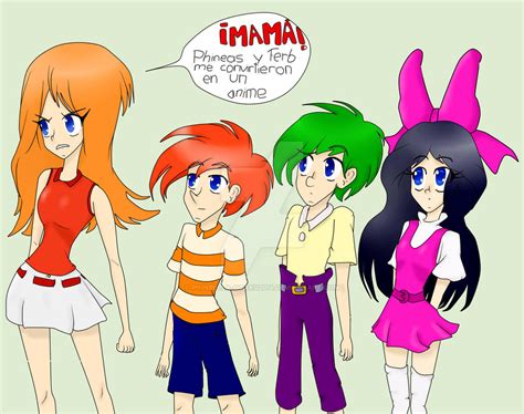 Anime Phineas Ferb Isabella Candace by Phinbella-otaku2014 on DeviantArt