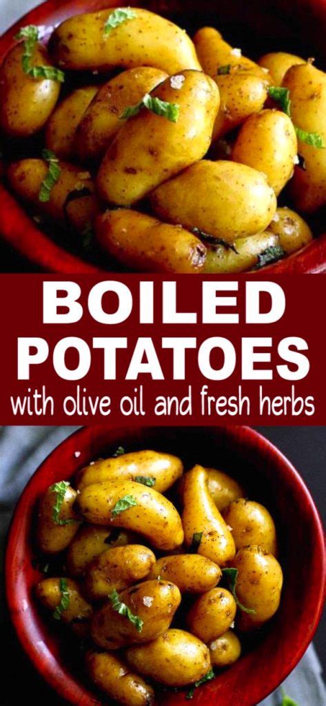 Boiled Potatoes With Olive Oil And Fresh Herbs Recipe Healthy Side Dish