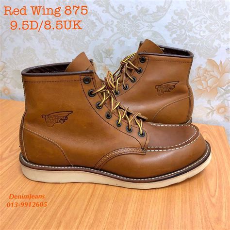 Original Red Wing 875 Wing Logo Mens Fashion Footwear Boots On