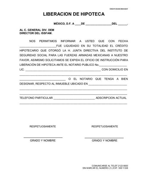 Descubrir Imagen Modelo De Carta De Liberacion De Hipoteca