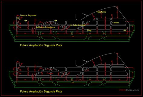 Airport Runway and Taxiway Design Autocad DWG File