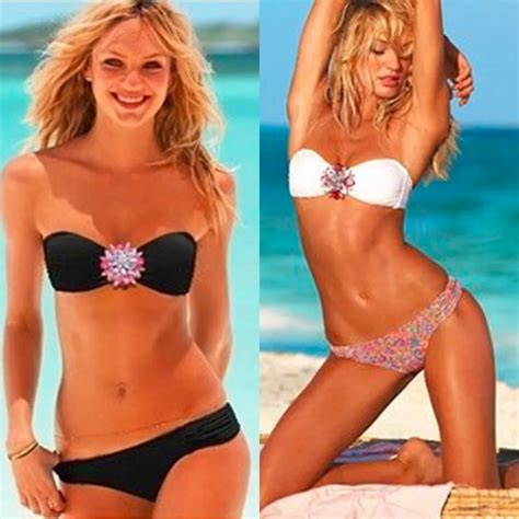 HWYHX Sexy Peony Crystal Buckle Swimsuit Strapless Bikini Set Tube Top Swimsuit New Brand In