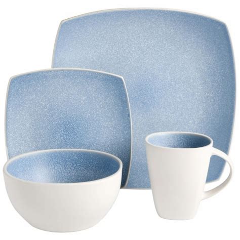 Gibson Elite Soho Lounge Piece Soft Square Stoneware Dinnerware Set