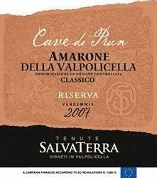 Tenute Salvaterra 2007 Cave Di Prun Riserva Red Amarone Della