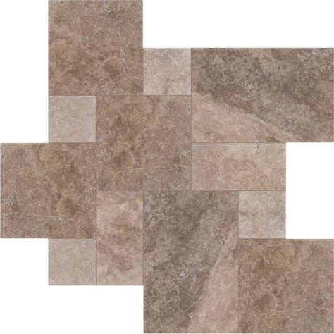 Msi Mediterranean Walnut Piece Tumbled Travertine Paver Tile Kit