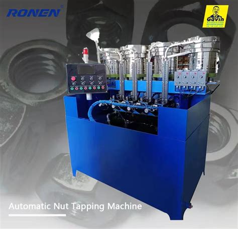 Full Automatic 4 Spindle Flange Hex Nut Tapping Machine China 4