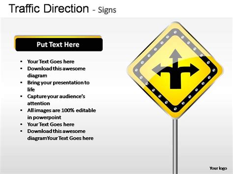 Traffic Direction Signs Powerpoint Presentation Slides | Graphics ...