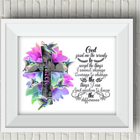 Serenity Prayer Cross Stitch Etsy