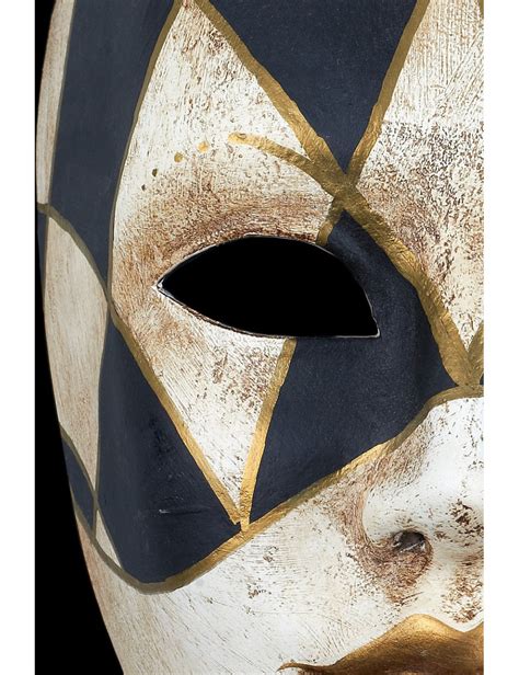 Black Checked Face Venetian Mask For Sale