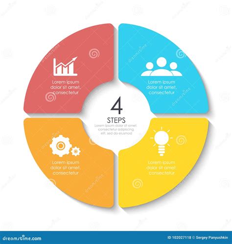 Grupo De Diagrama Infographic Redondo C Rculos De Elementos Ou Etapas