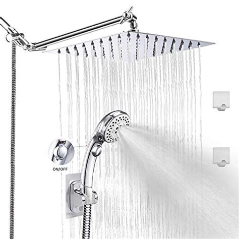 Lohner Rainfall Shower Head Kit With Hose Luxurious Stainless Steel