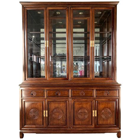 Japanese Redwood Chinoiserie China Cabinet For Sale At 1stdibs