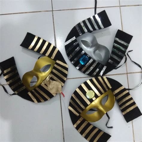 Jual Perlengkapan Pesta Kostum Halloween Topeng Pharaoh Mesir Ular