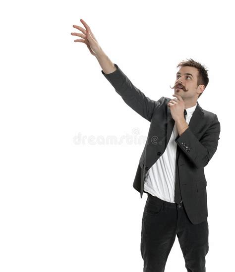 Young Man Reaching stock image. Image of young, mustache - 38770999