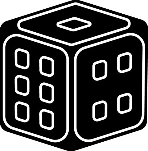 Dice Icon In black and white Color. 25097288 Vector Art at Vecteezy