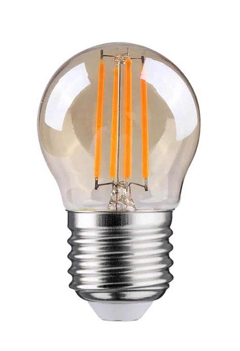 LED FILAMENT E27 KOGEL DIMBAAR AMBER GLAS 4W