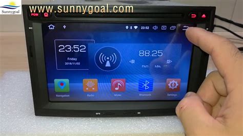 Sunnygoal Android 8 0 OS 2 Din Coche Radio Lector De DVD Para Peugeot