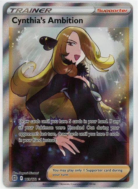 Pokemon Cynthia S Ambition Brilliant Stars Full Art Card