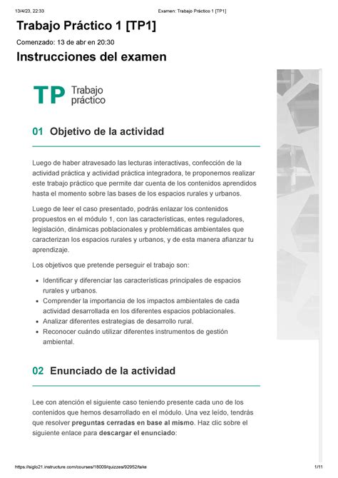 Examen Trabajo Pr Ctico Tp Trabajo Pr Ctico Tp