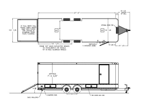 extra height car hauler dimensions diagram - Marketing Trailers & Vehicles