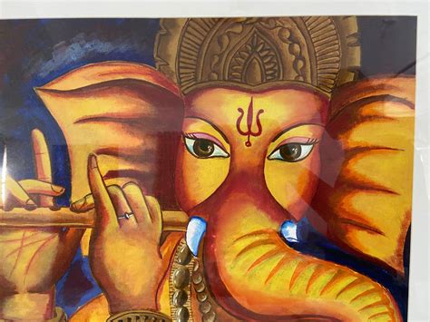 Lord Ganesha acrylic painting Living room | Etsy