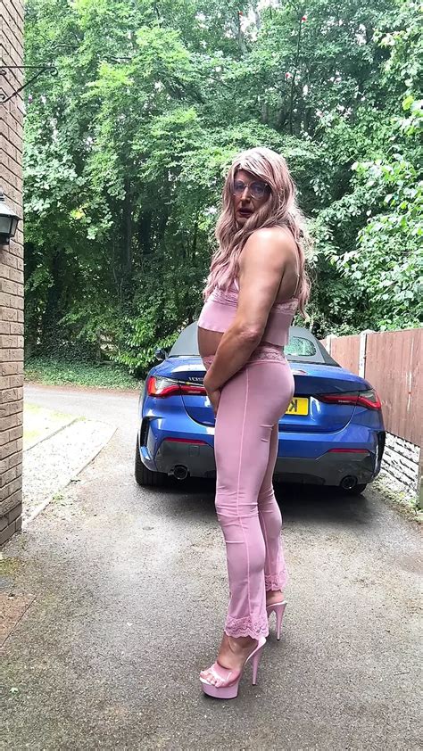 Sexy Crossdresser Kellycd In Pink Sparkly Dress Heels And Pantyhose Shemale Porn Xhamster