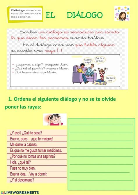 Di Logo Interactive Worksheet Practicas Del Lenguaje Tipologias