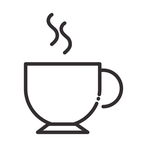 Coffee Cup Aroma Hot Beverage Line Style Icon 2609877 Vector Art At