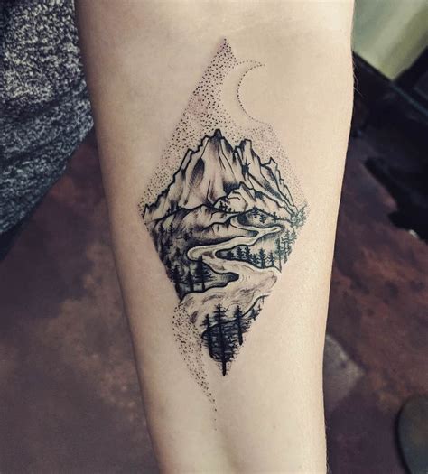Mountain Range Tattoo On Arm