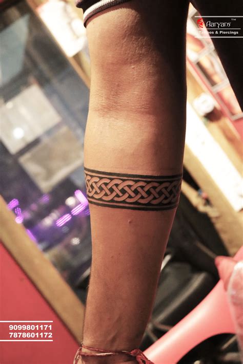 Celtic Forearm Band Tattoos For Men