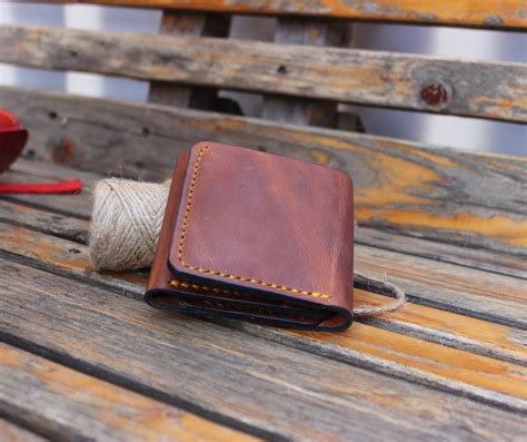 Leather Trifold Wallet Handmade Classic Trifold Wallet - Etsy