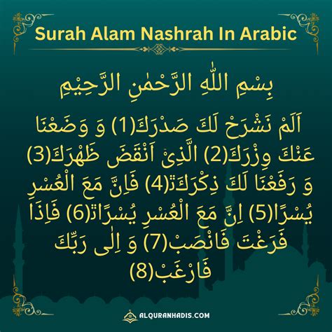 Surah Alam Nashrah In Hindi Roman English Pdf