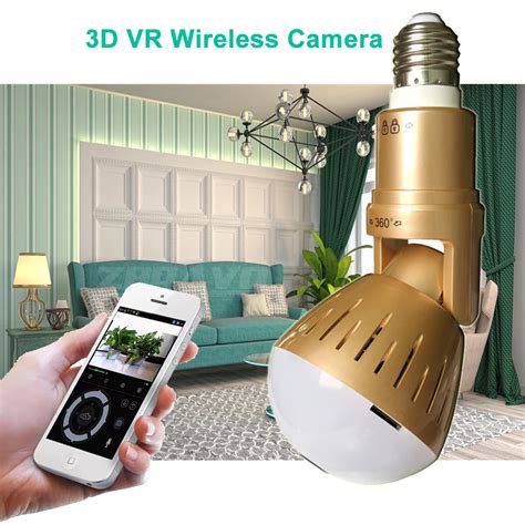 Wifi Panoramic 360 Degree 2MP Wireless Light Bulb Fisheye Camera CCTV