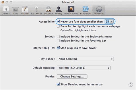 how to make font bigger on a mac