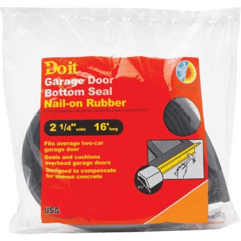 Do It 2 14 In X 16 Ft Black Rubber Weatherstrip Garage Door Seal