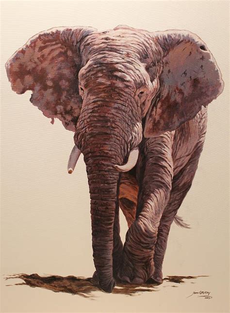 Elephant Painting By Jim Grady Fine Art America