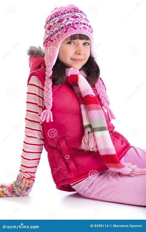 Girl in winter clothes stock photo. Image of scarf, fashionable - 8298114