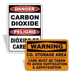 Carbon Dioxide Signs Save Instantly